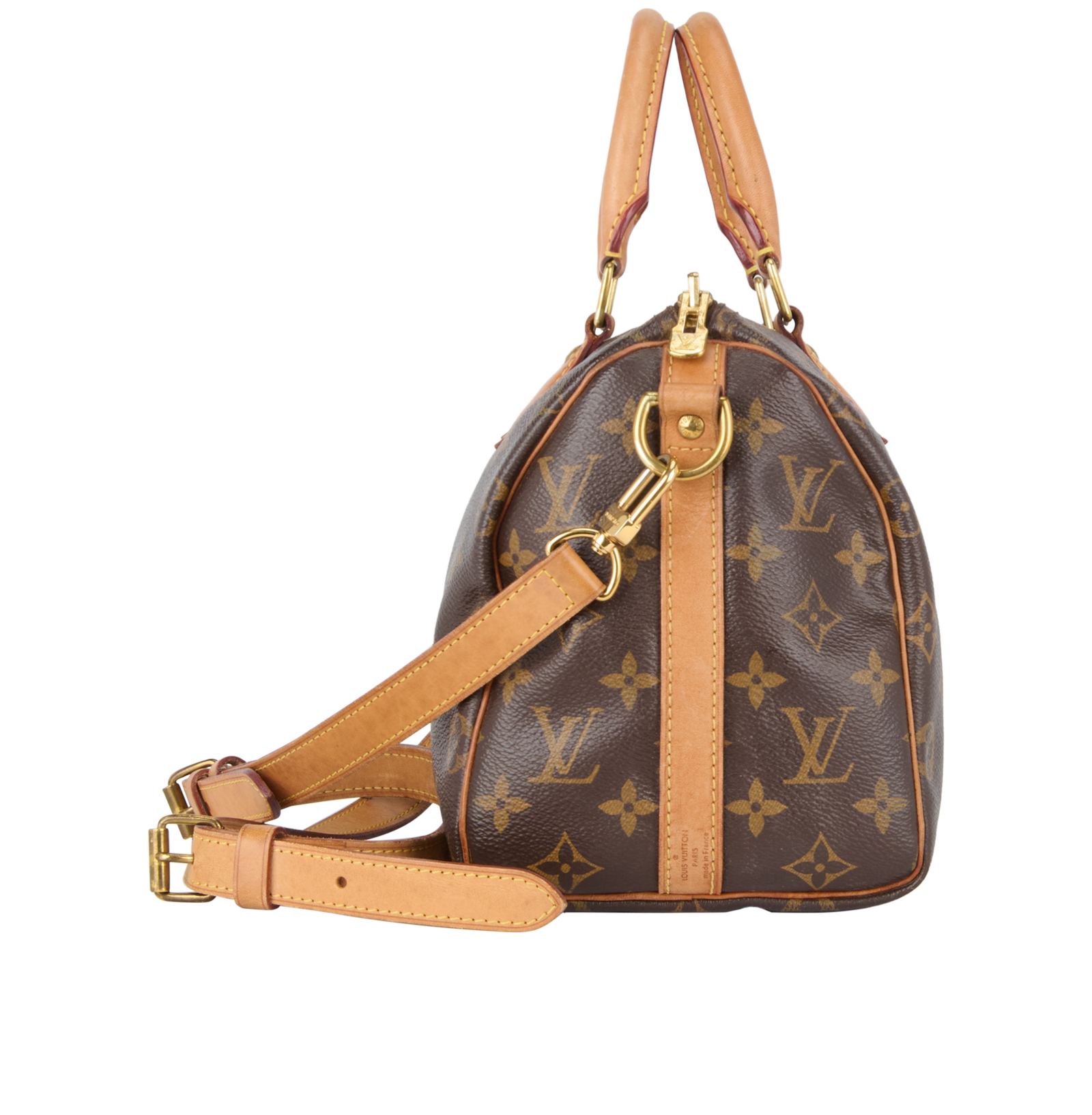 Speedy 25 Bandouliere, &pound;795, Handbags, Brown, Coated Canvas, Side view